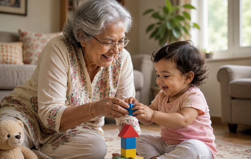 Trusted nanny providing attentive in-home care for a child